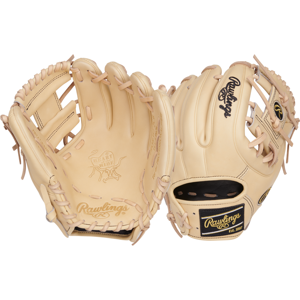 Rawlings Heart of the Hide 11.25 Inch Baseball Glove - PROR312 2CB | Premium Leather Mitt for Infield & Outfield Players | Perfect for Training, Games & Practice