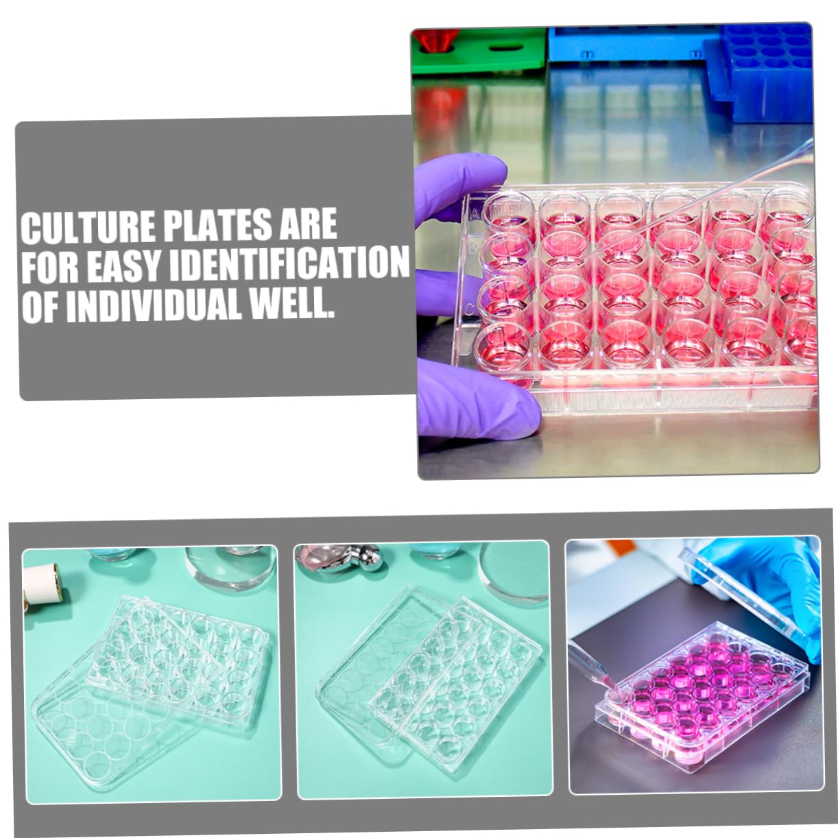 4Pcs Polystyrene Petri Dishes - Lab Cell Culture Plates for Microbiology & Chemistry Experiments