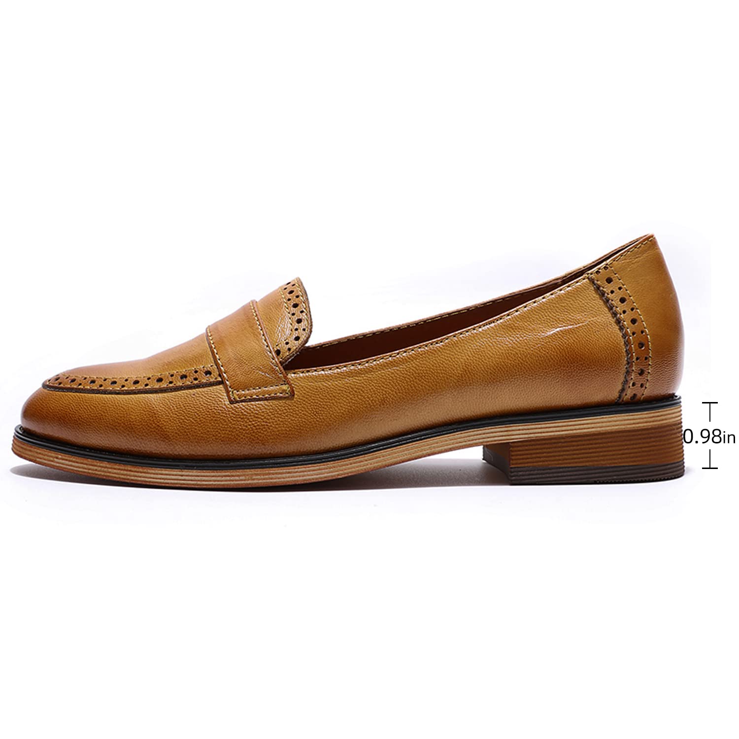 Women's Classic Leather Penny Loafers - Slip-On Flat Shoes for Office, Work & Casual Wear | Comfortable & Stylish Dress Shoes for Ladies | Perfect for Business, Travel & Everyday Outfits