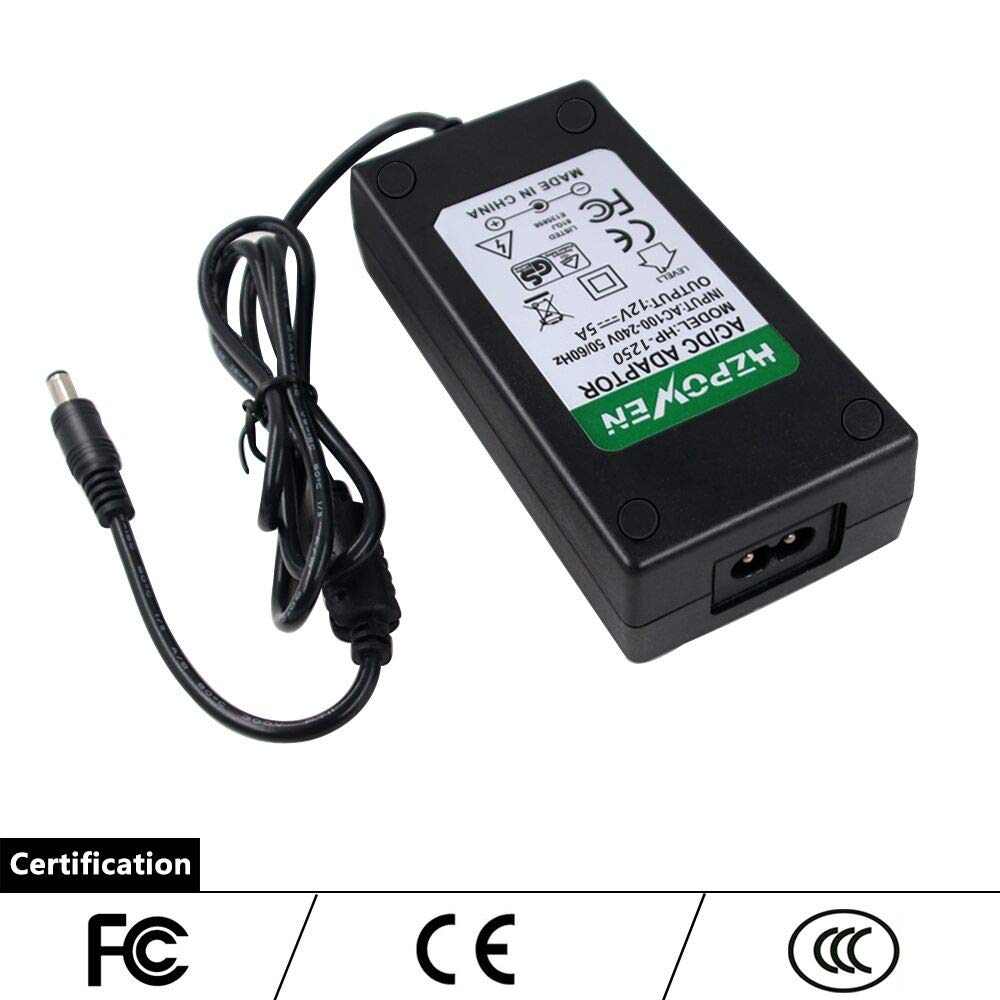 12V AC/DC Power Adapter for Zebra ZQ500 ZQ510 ZQ520 ZQ52 Direct Thermal Printer - Replacement Charger Supply Cord - Perfect for Retail, Warehouse & Shipping Label Printing