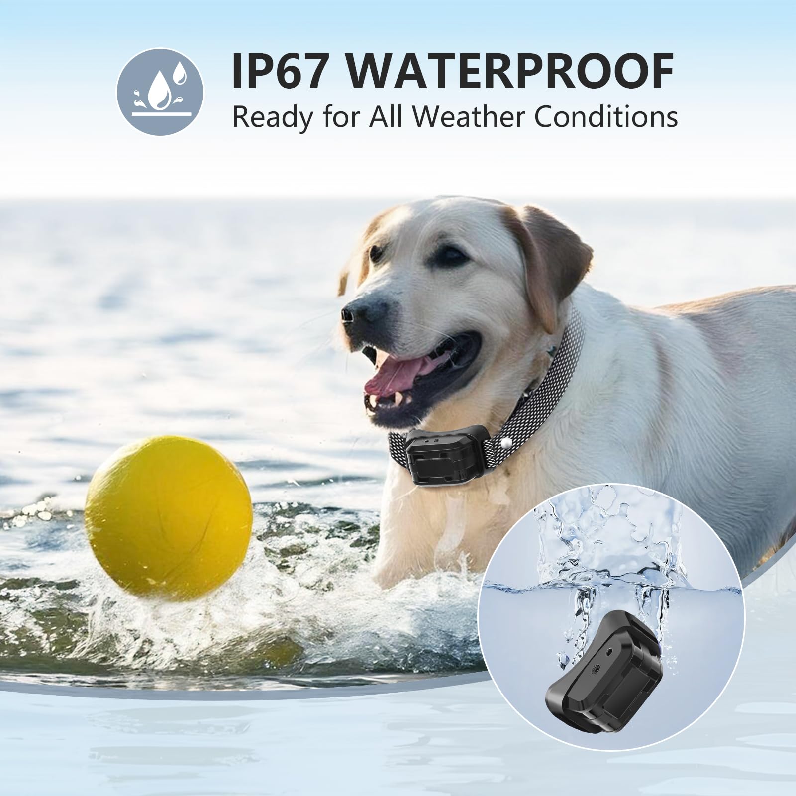 Citronella Anti-Bark Collar for Dogs - Adjustable Spray & Sensitivity Levels with 1 Refill - No Shock Automatic Bark Control for Small, Medium & Large Dogs - Perfect for Training, Outdoor Use & Noise Reduction