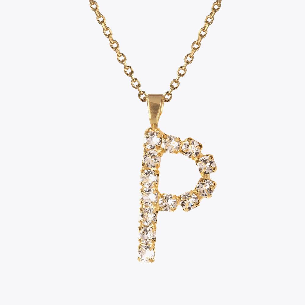 Personalized Crystal Letter Necklace - Custom Initial Pendant Jewelry for Women, Gift for Her, Birthday, Anniversary, Valentine's Day | Perfect for Layering, Everyday Wear & Special Occasions