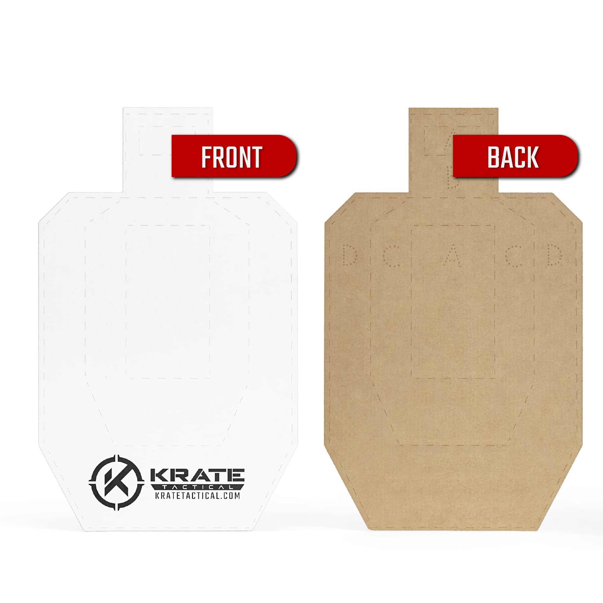 Competition Paper Silhouette Shooting Targets - Cardboard Torso Targets for Rifle, Handgun & Shotgun Practice at Shooting Ranges | Perfect for Training, Marksmanship Drills & Tactical Exercises