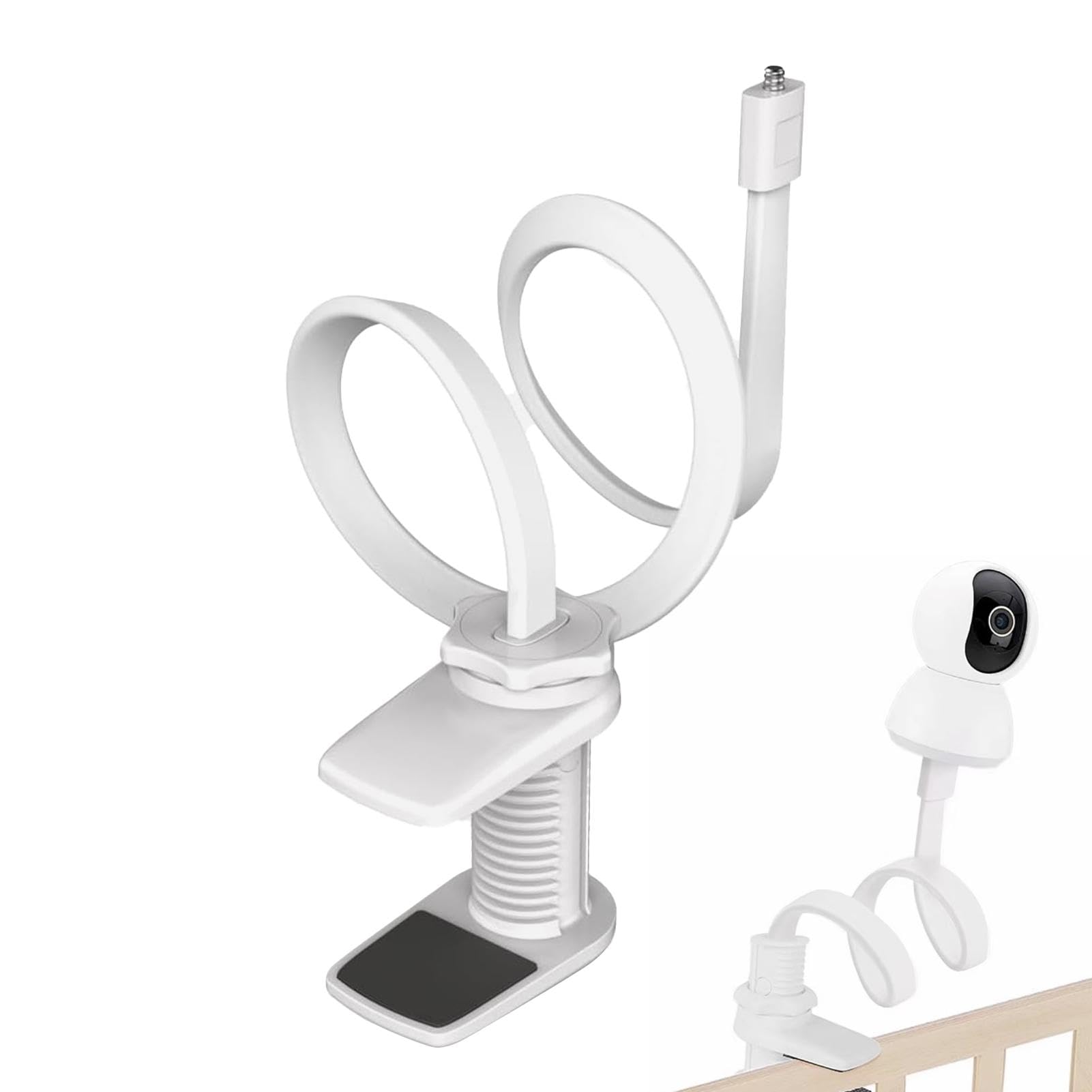 Baby Monitor Stand with Flexible Arm - Crib Camera Mount for Nursery & Bedroom