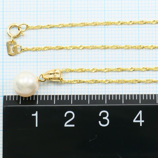 18K Yellow Gold Pearl Necklace for Women - Elegant Luxury Jewelry Gift for Bridesmaids, Anniversary & Special Occasions