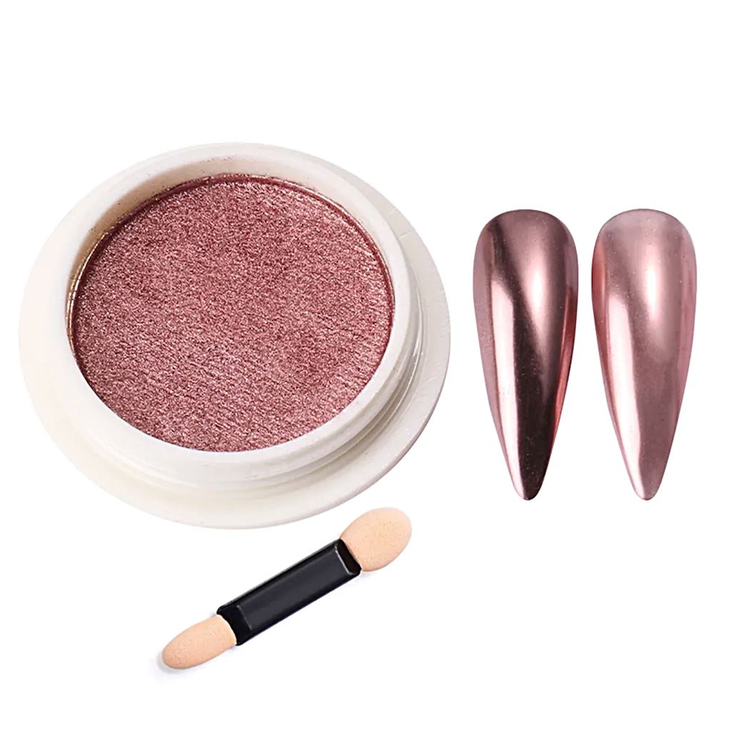 Premium Titanium Mirror Chrome Nail Powder for Gel & Acrylic Nails - Long Lasting Metallic Shine - Perfect for Manicures, Pedicures & Nail Art Designs