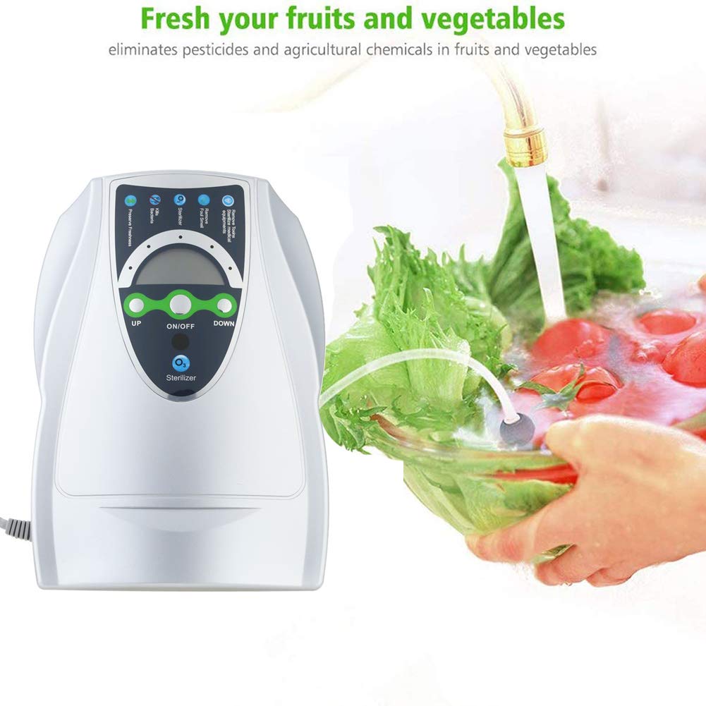 Ozone Generator for Home Use - Multi-Function Fruit & Vegetable Cleaner & Water Purifier - Eliminates Pesticides & Bacteria - Perfect for Kitchen, Office & Household Cleaning