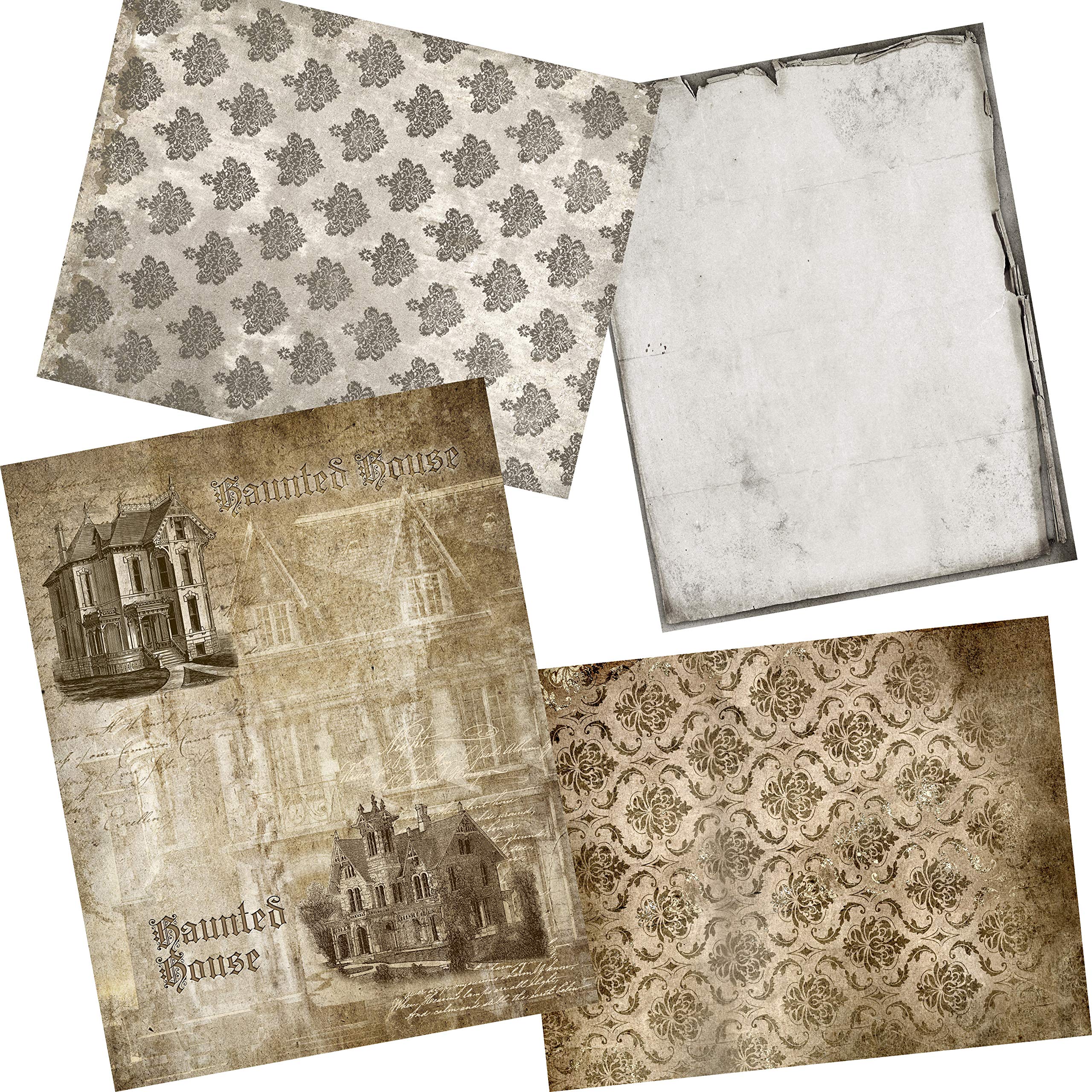 Haunted House Journal Paper Pack - Scrapbook Paper for Halloween DIY Crafts, Bullet Journaling, and Spooky Decorations | EZ Journal 7082