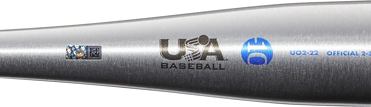 2022 DeMarini The Goods (9) One Piece USA Baseball Bat - Silver/Blue 2 5/8