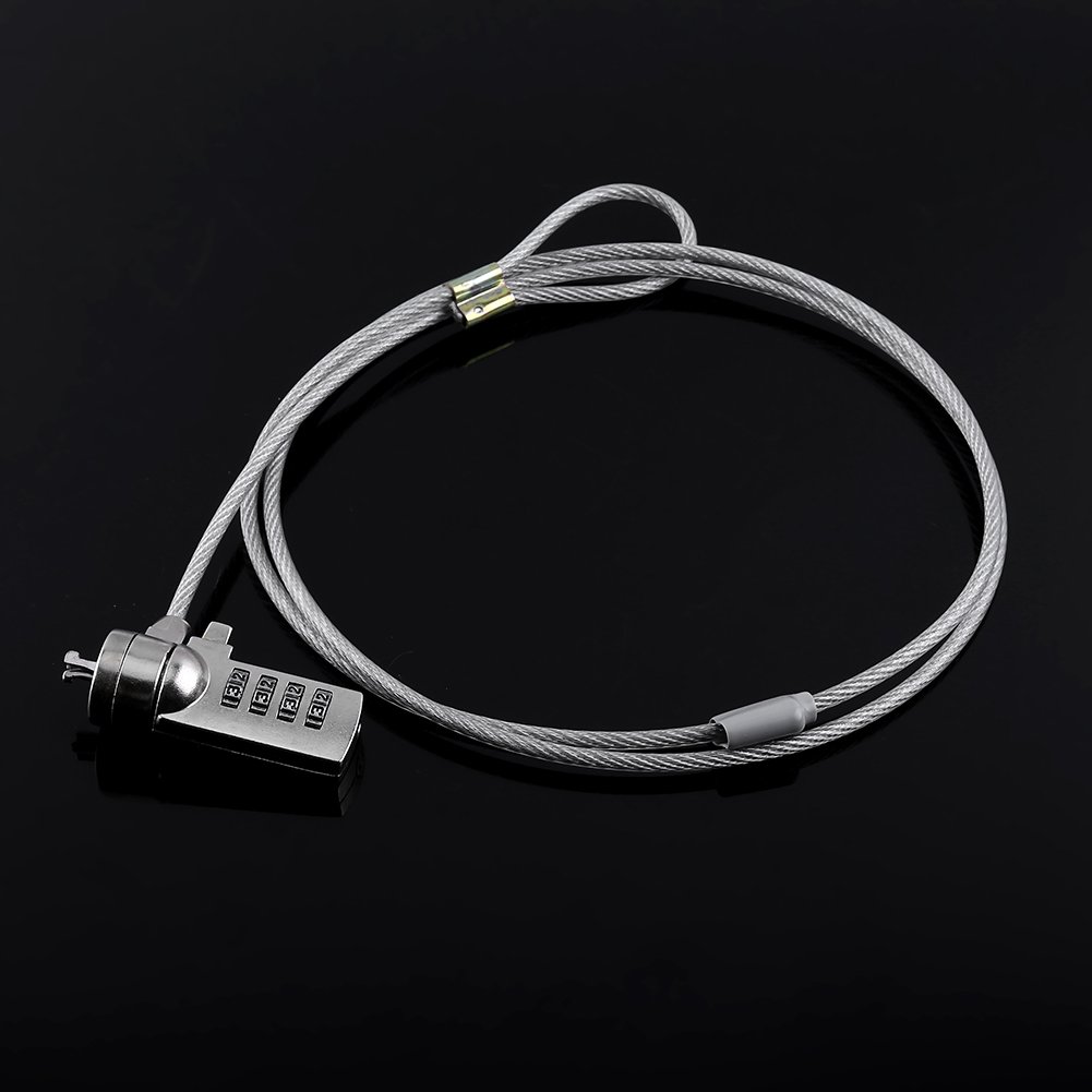 CiCiGlow 4-Digit Password Laptop Security Lock Cable - Anti-Theft Combination Lock for Notebooks & Desktops | Perfect for Offices, Schools & Public Spaces