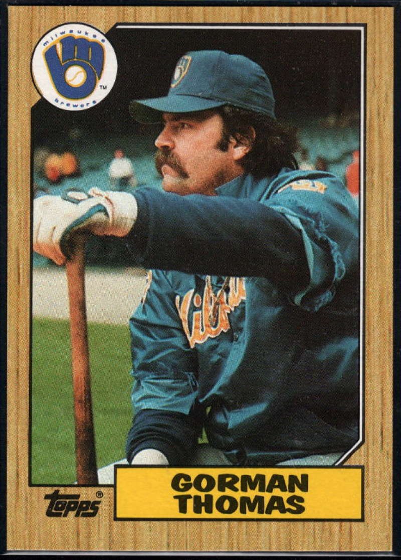 1987 Topps Official MLB Baseball Card #495 Gorman Thomas Milwaukee Brewers - Rare Vintage Collectible for Baseball Fans & Card Enthusiasts - Perfect for Display, Trading, and Sports Memorabilia Collections