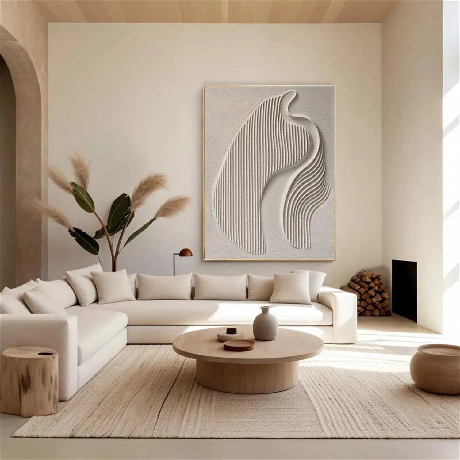Beige & Brown Abstract Wall Art Print #BB113 - Modern Home Decor for Living Room, Bedroom & Office