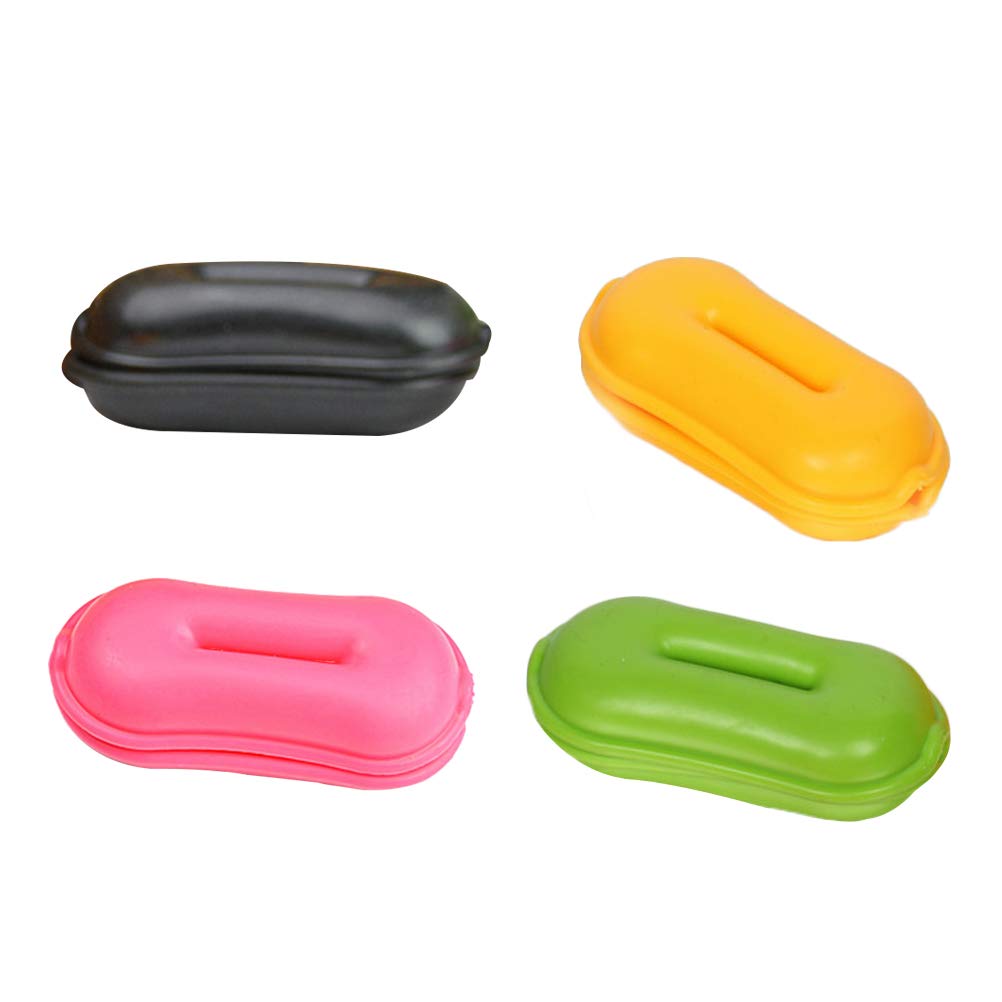 4pcs Earbuds Pouch Bag - Protective Storage Case for AirPods & USB Cables | Cord Organizer & Winder | Perfect for Travel, Gym & Daily Use