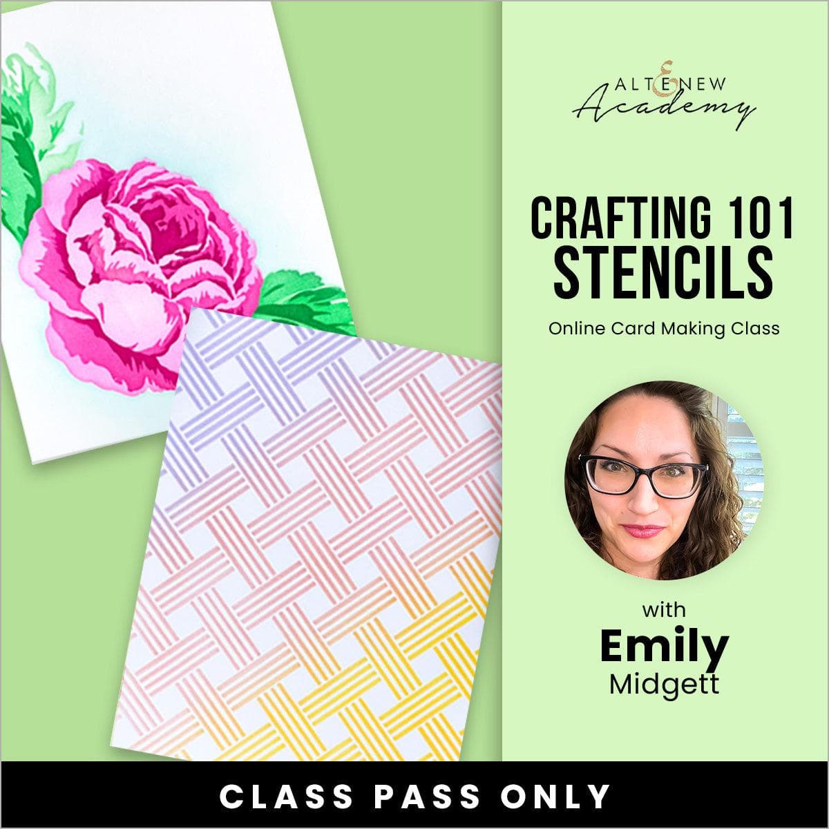 DIY Cardmaking Stencils Kit - Online Crafting Class for Beginners | Perfect for Scrapbooking, Greeting Cards & Handmade Gifts