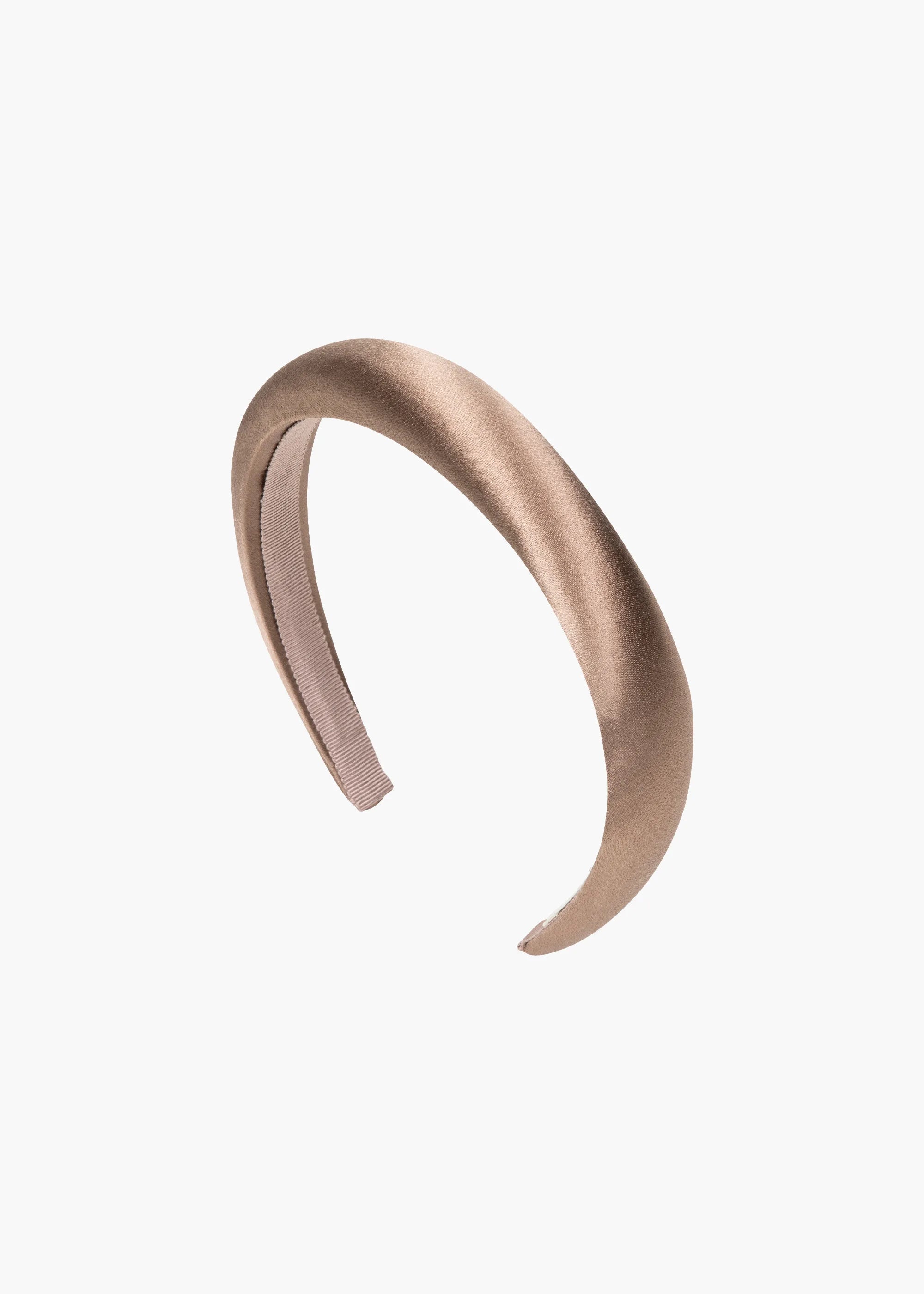 Satin Tori Headband for Women - Soft & Comfortable Hair Accessory in Cappuccino - Perfect for Work, Yoga, and Everyday Wear