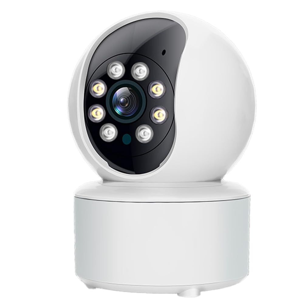 Sgnsvj Indoor Wireless Security Camera 360° Panoramic View with Mobile Remote Monitoring, Night Vision, 2-Way Audio, US Plug – Ideal for Home, Baby, Pet Monitoring and Office Surveillance