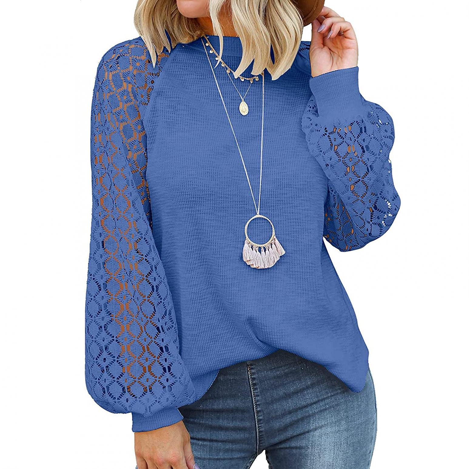 Women's Casual Long Sleeve Button Down Pullover Shirt with Drawstring & Pocket - Comfortable Loose Fit Tops for Work, Travel and Everyday Wear