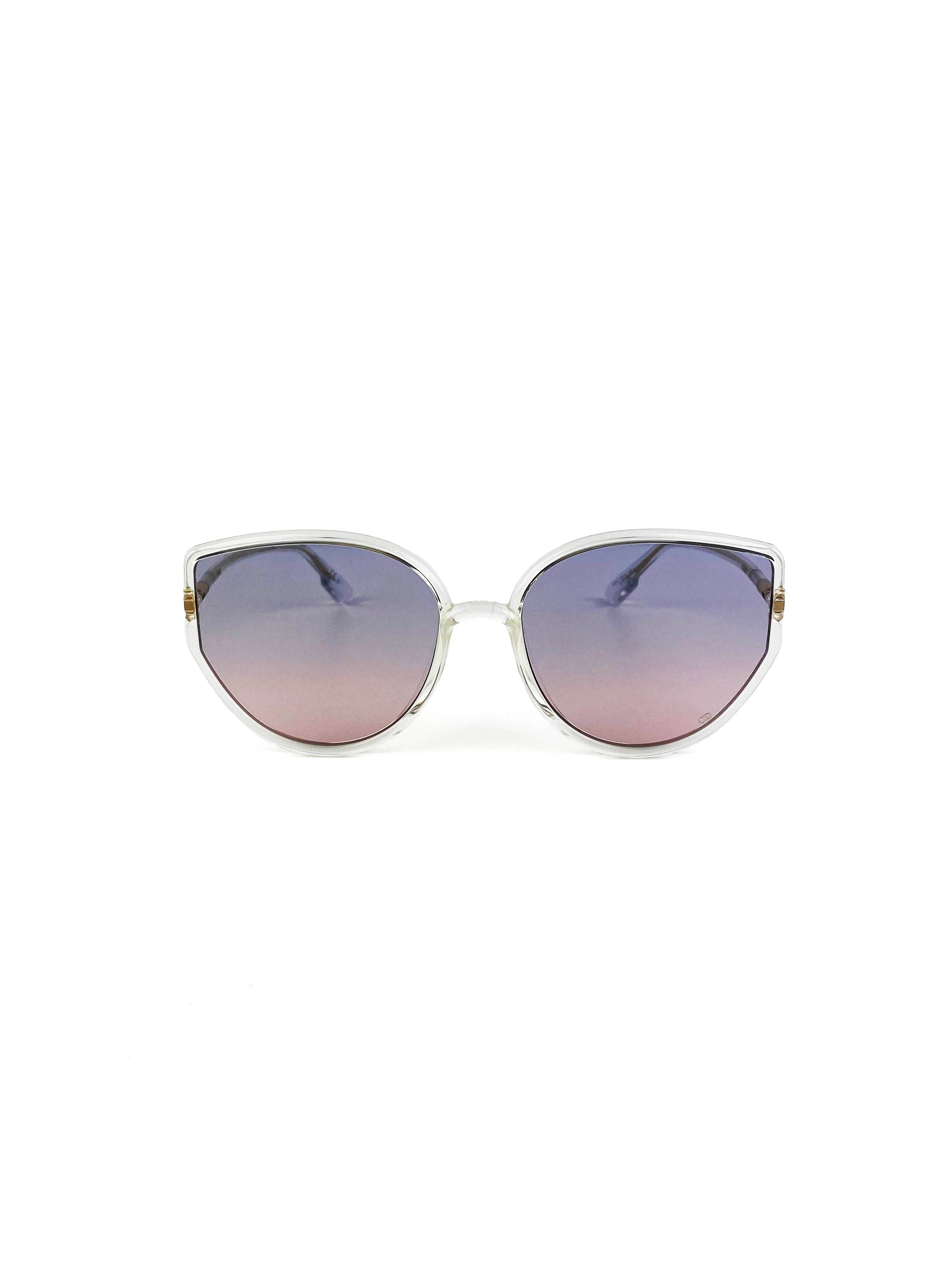 Dior So Stellaire Sunglasses for Women - Crystal/Purple Rose Gradient Lens - Luxury Fashion Sunglasses for Summer, Beach & Outdoor Activities