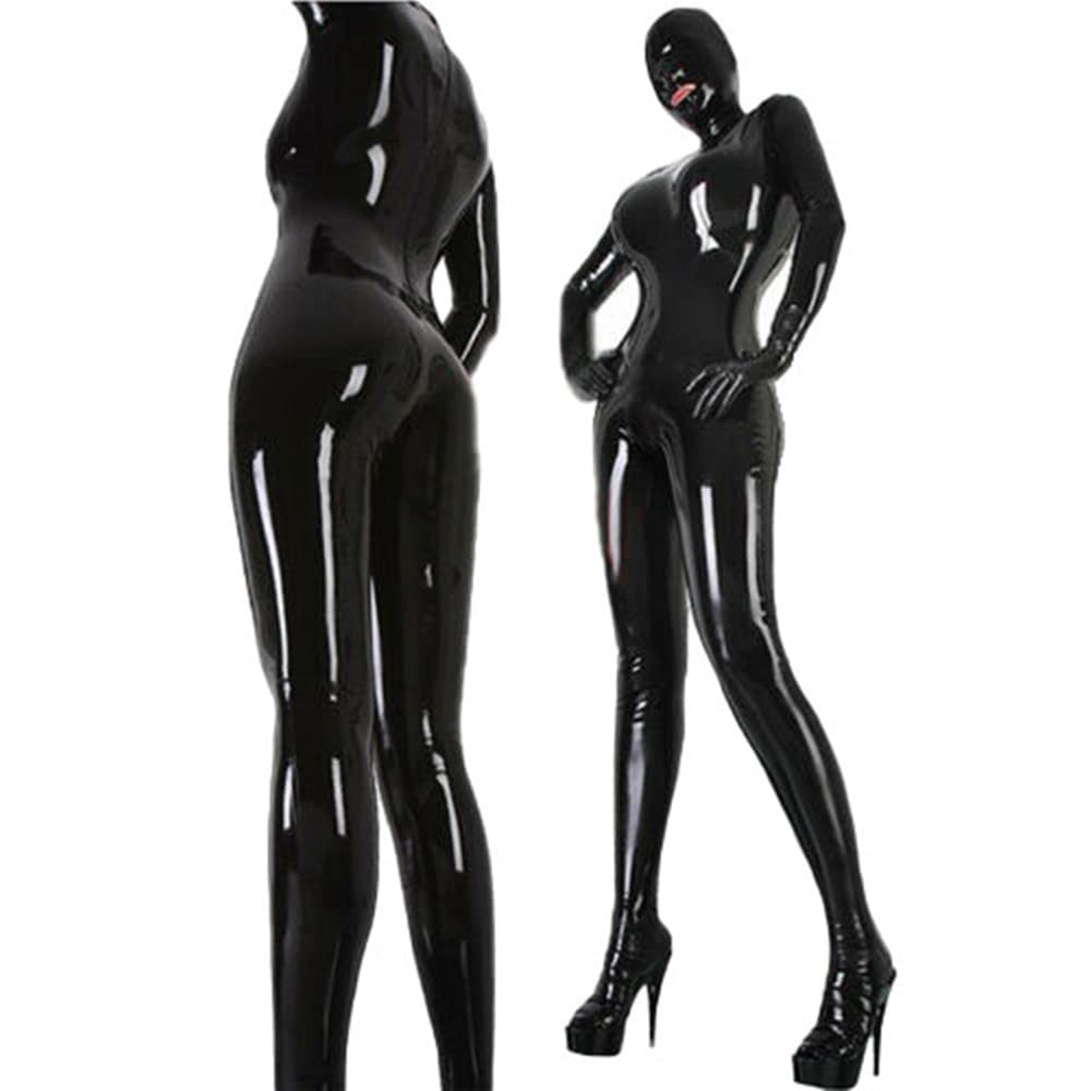 Women's Full Body Latex Catsuit with Five-Toe Socks & Back Zipper - Fetish Wear, Cosplay, Roleplay, BDSM, Latex Fashion for Parties & Performance
