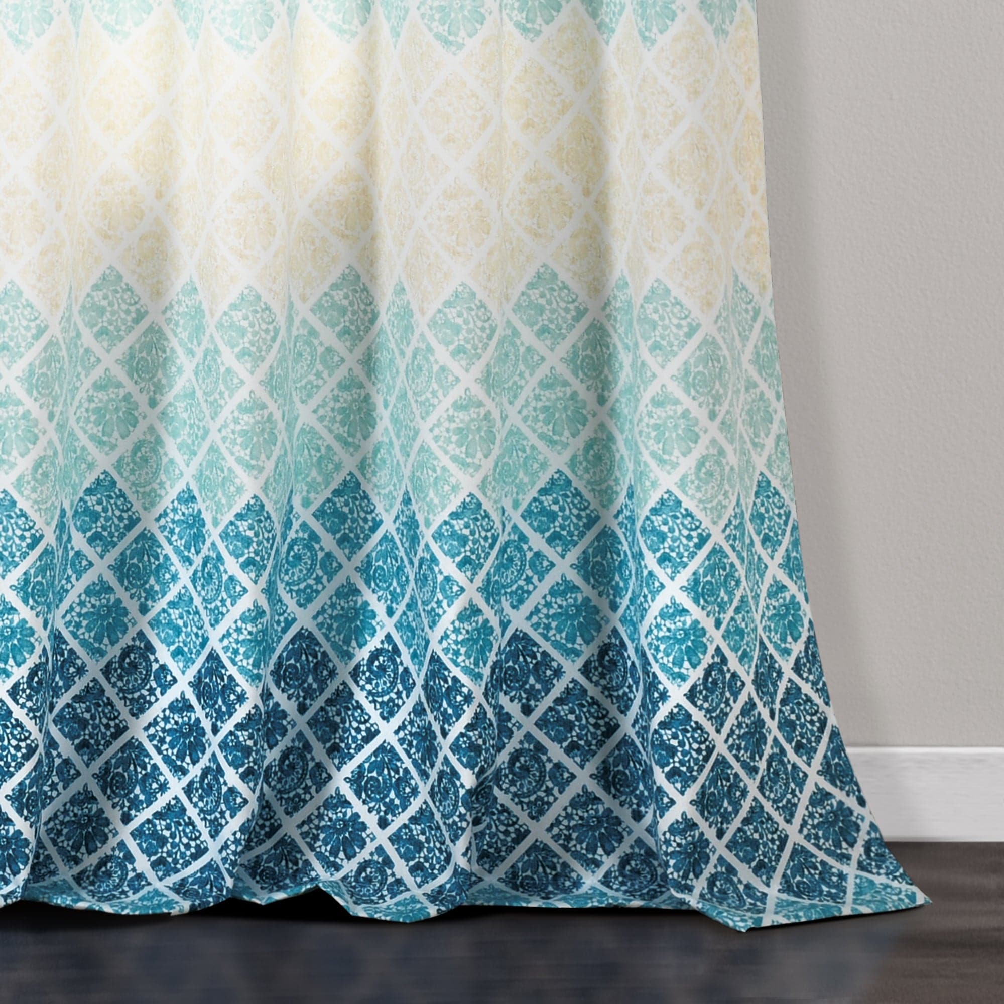 Elegant Medallion Ombre Window Curtain Panel Set - Light Filtering & Blackout Drapes for Living Room & Bedroom