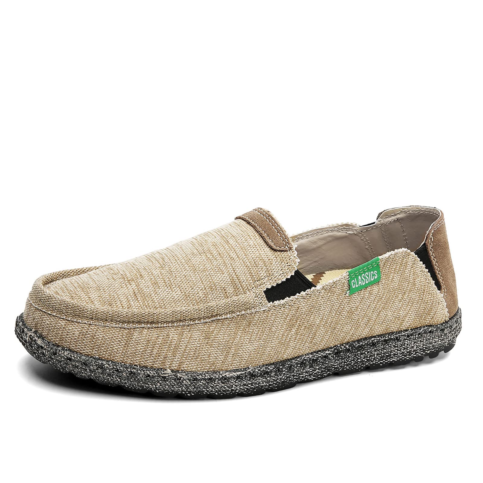 JAMONWU Men's Slip-On Canvas Loafers - Breathable Casual Boat Shoes for Men, Vintage Deck Shoes with Comfortable Design - Perfect for Walking, Travel, and Summer Outfits