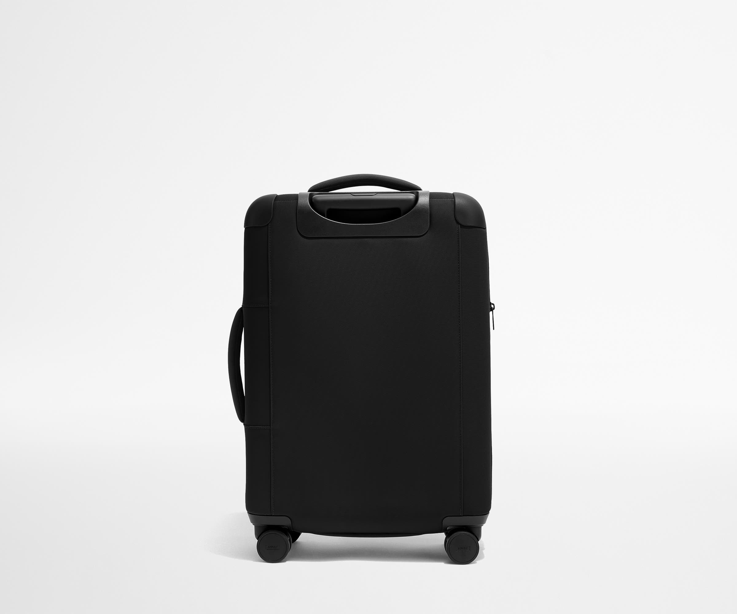 Jet Black Softside Bigger Carry On Luggage - Lightweight Expandable Suitcase for Air Travel & Weekend Getaways