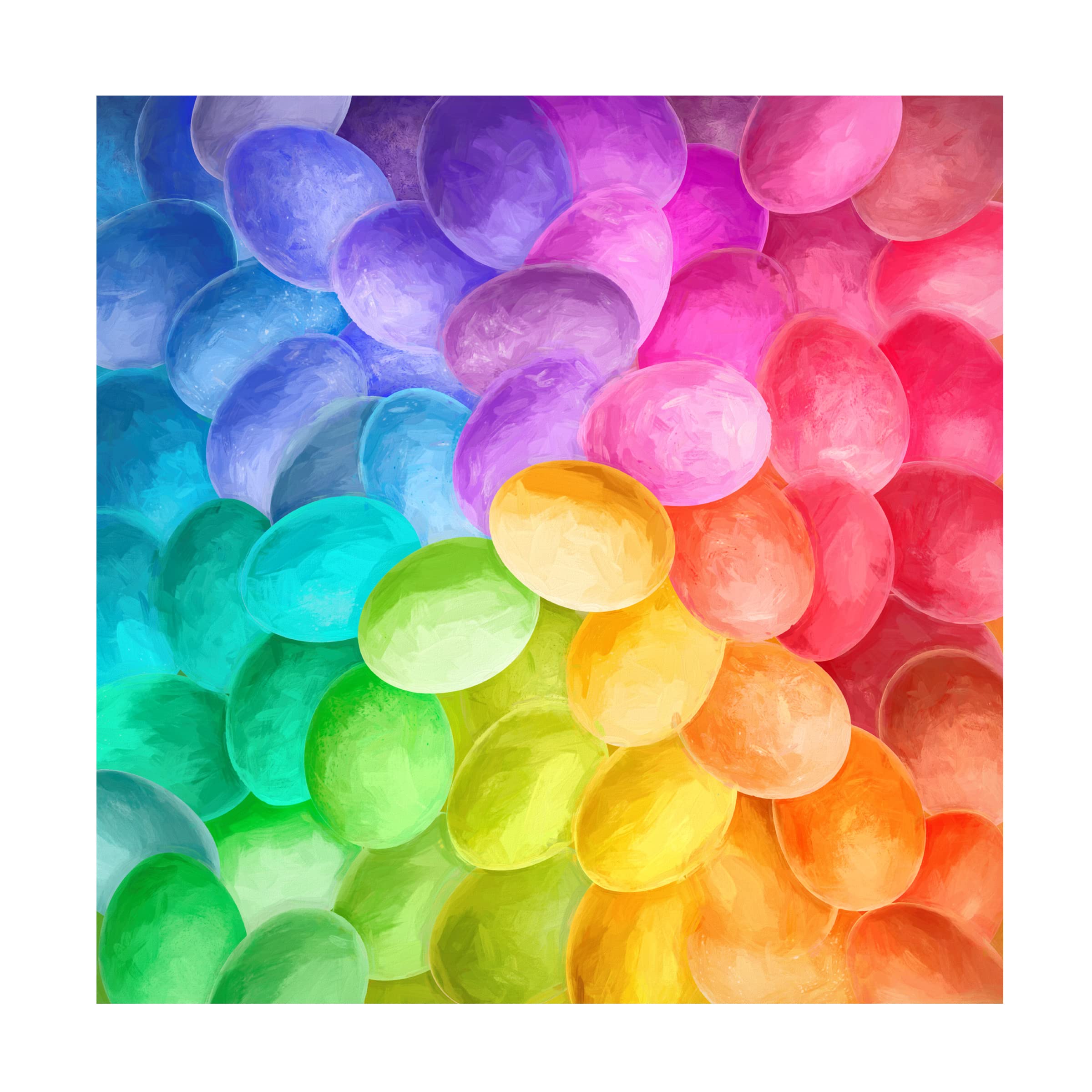 Trademark Fine Art 'Rainbow of Painted Eastern Eggs' Canvas Wall Art by Cora Niele - Vibrant Home Decor for Living Room, Bedroom & Office
