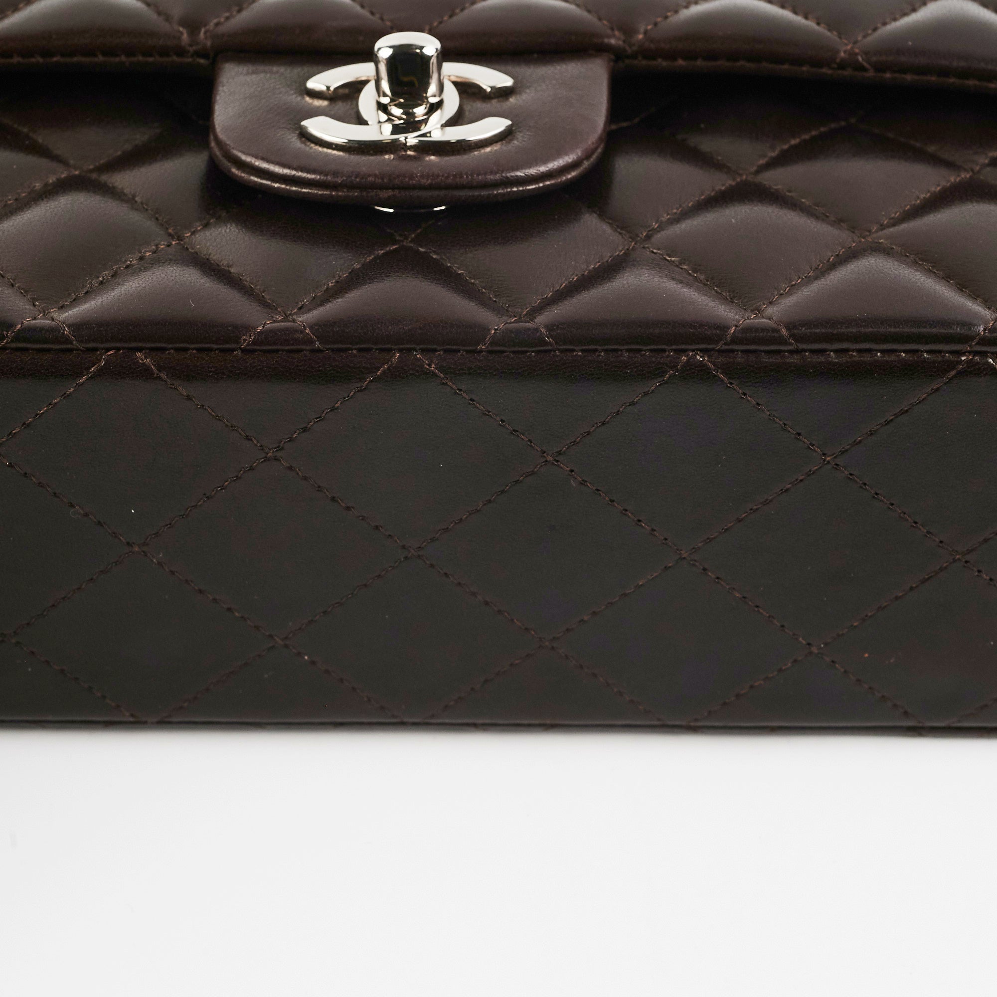 Chanel Medium/Large Classic Double Flap Bag in Dark Chocolate Brown - Luxury Designer Handbag for Women, Perfect for Work, Evening Events & Special Occasions