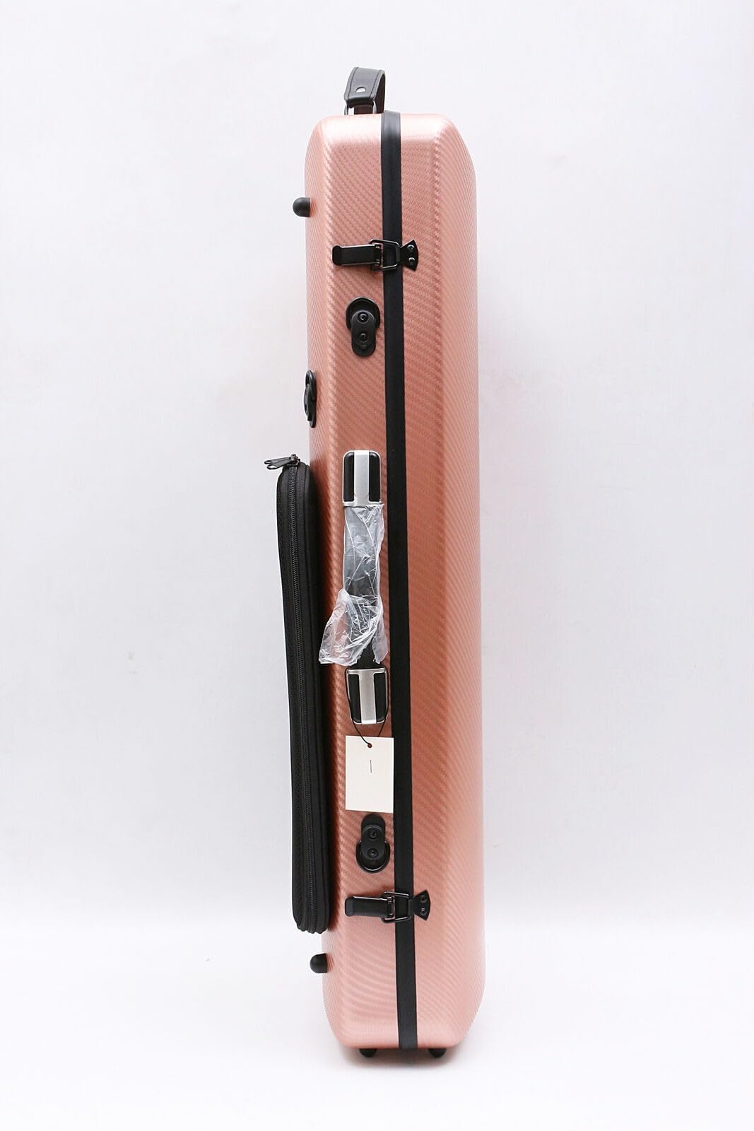 Premium Carbon Fiber Full Size 4/4 Violin Case with Rectangular Code Lock - Lightweight, Durable & Stylish Rose Gold Violin Box with Adjustable Shoulder Strap - Perfect for Travel, Performances & Music Lessons