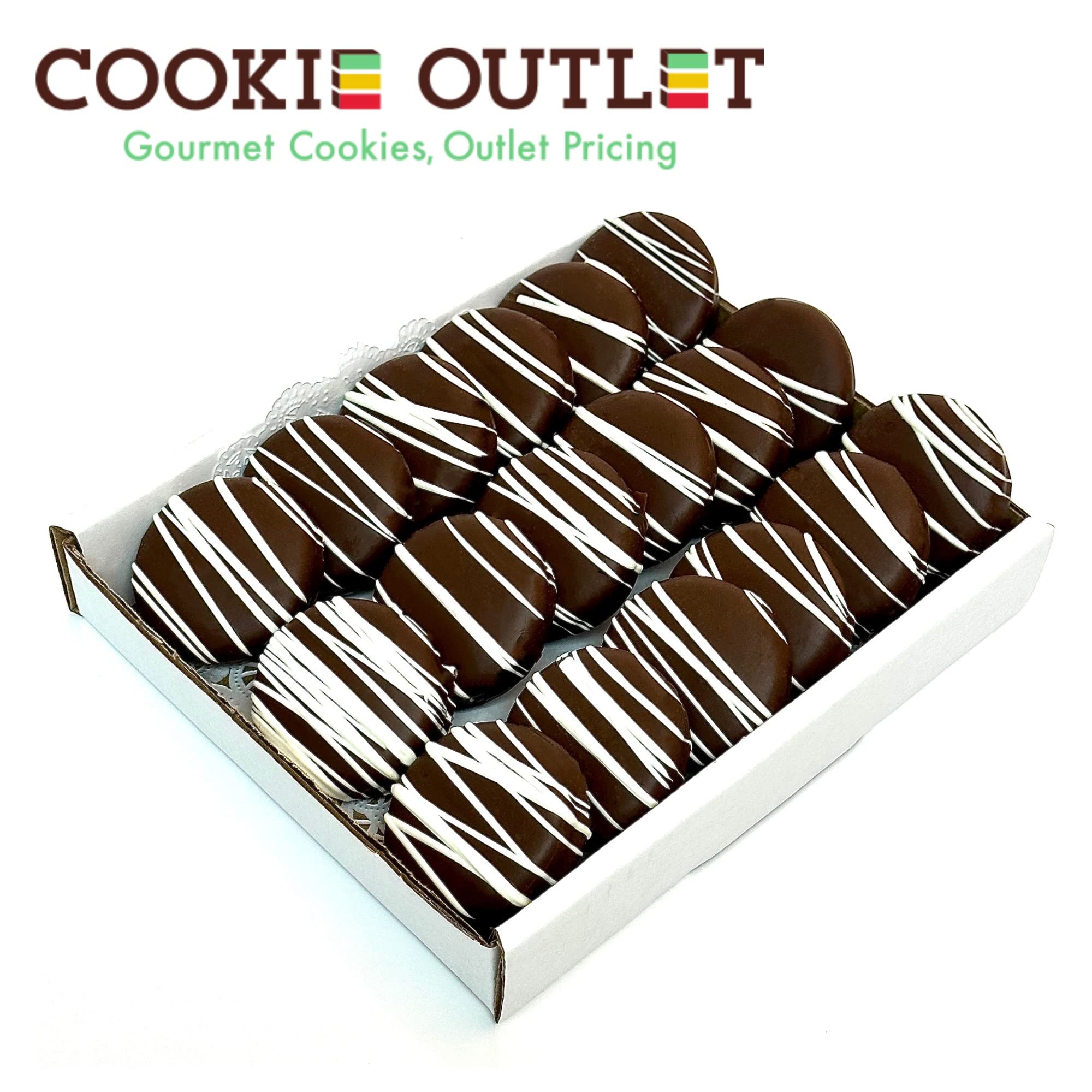 Belgian Milk Chocolate Covered Sandwich Cookies (18 Count) - Premium Christmas Chocolate Gift Basket for Holiday, Birthday & Special Occasions | Perfect Gift for Women, Moms, Couples & Families | Ideal for Parties, Office Treats & Festive Gatherings
