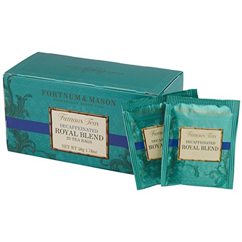FORTNUM & MASON Decaf Royal Blend Tea Bags - Premium Decaffeinated Black Tea, 75 Count (3 x 25 Bags) - Perfect for Afternoon Tea, Gifts & Relaxation