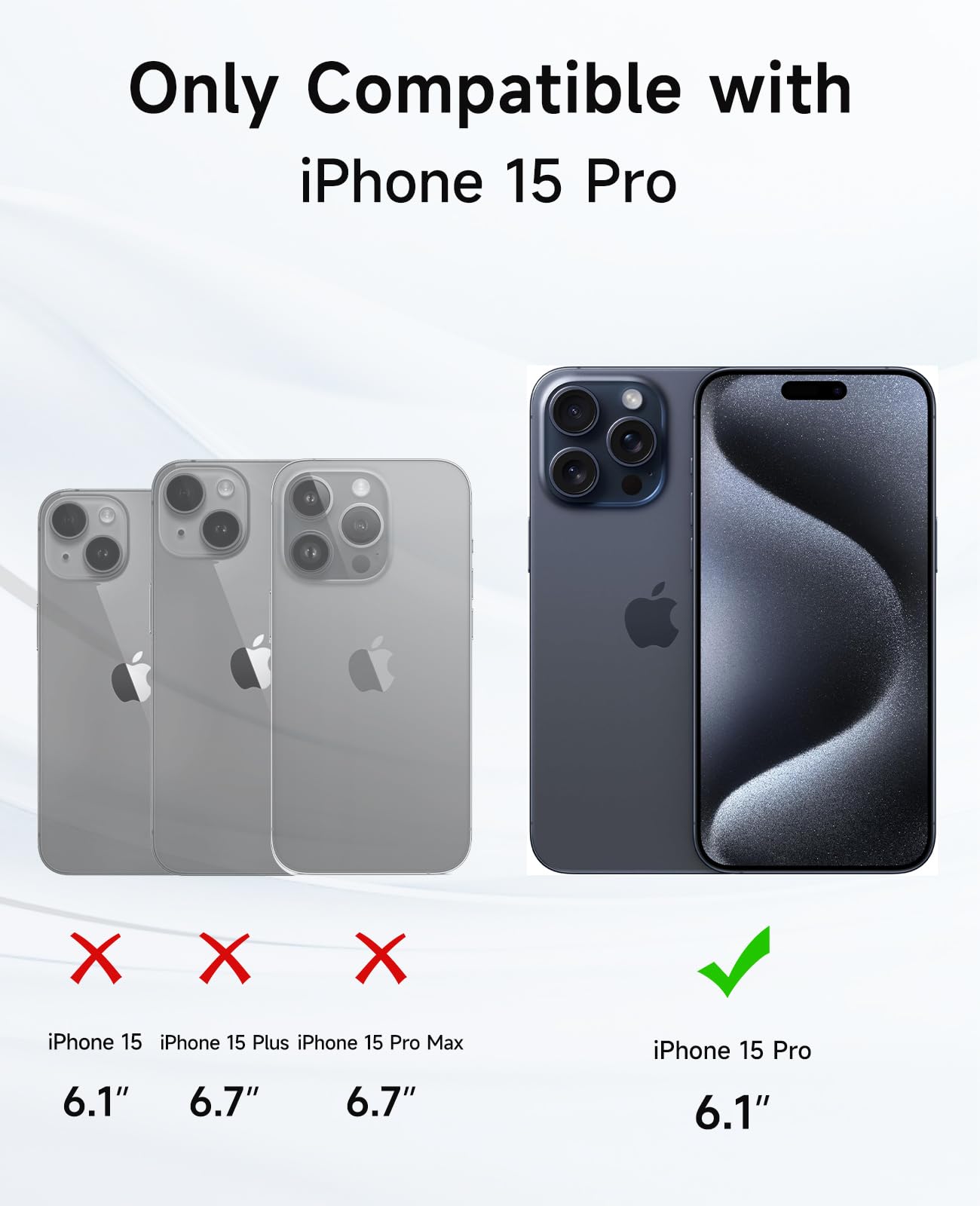 Mootobo iPhone 15 Pro Case 6.1 inch - 4-in-1 Magnetic Case with Built-in 2 HD Screen Protectors & Lens Protector | Magsafe Compatible Wireless Charging | Shockproof Protective Cover for Everyday Use, Travel & Outdoor Activities - Black