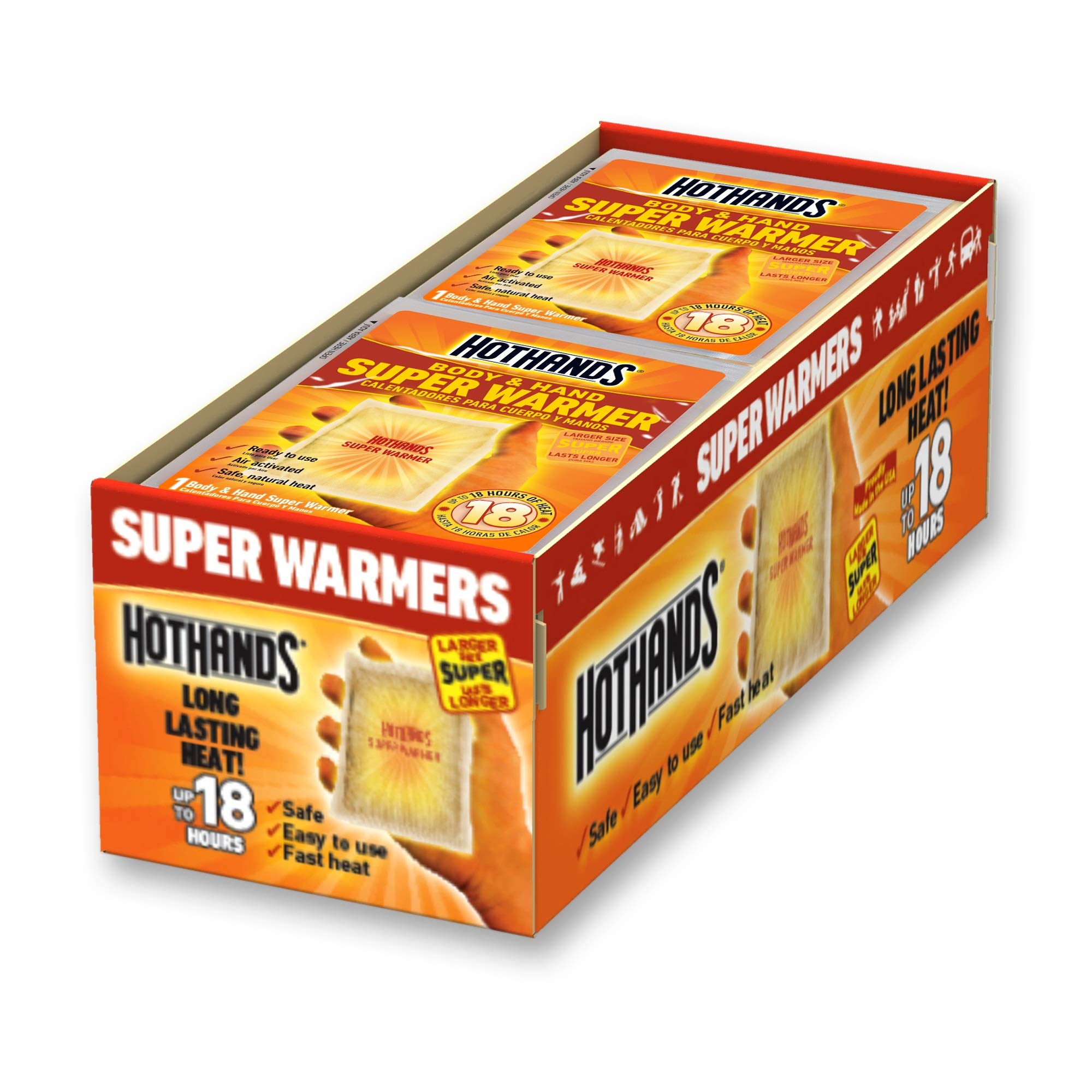 HotHands Body & Hand Super Warmer - 240 Count Pack | Long-Lasting Heat Pads for Outdoor Activities, Hunting, Camping & Winter Sports