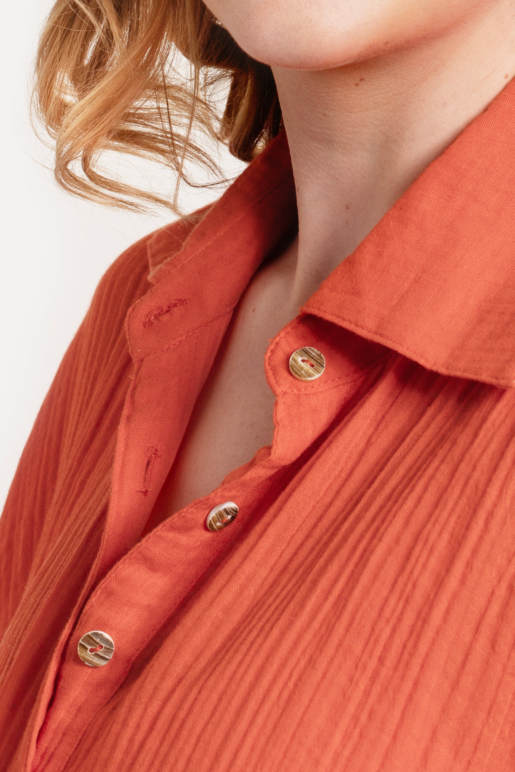 Oversized Textured Cotton Shirt for Women - Comfortable Loose Fit Button Down Shirt for Casual Outfits & Layering | Perfect for Office, Weekend & Travel