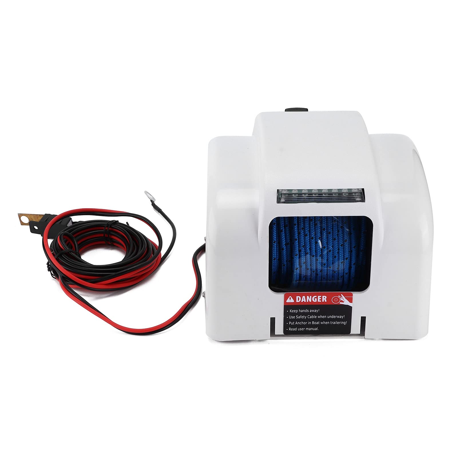 12V Electric Anchor Winch with Remote Control - Heavy Duty Marine Windlass for Fishing Boats & Pontoon Boats | Saltwater & Freshwater Use | Easy Installation & Reliable Performance