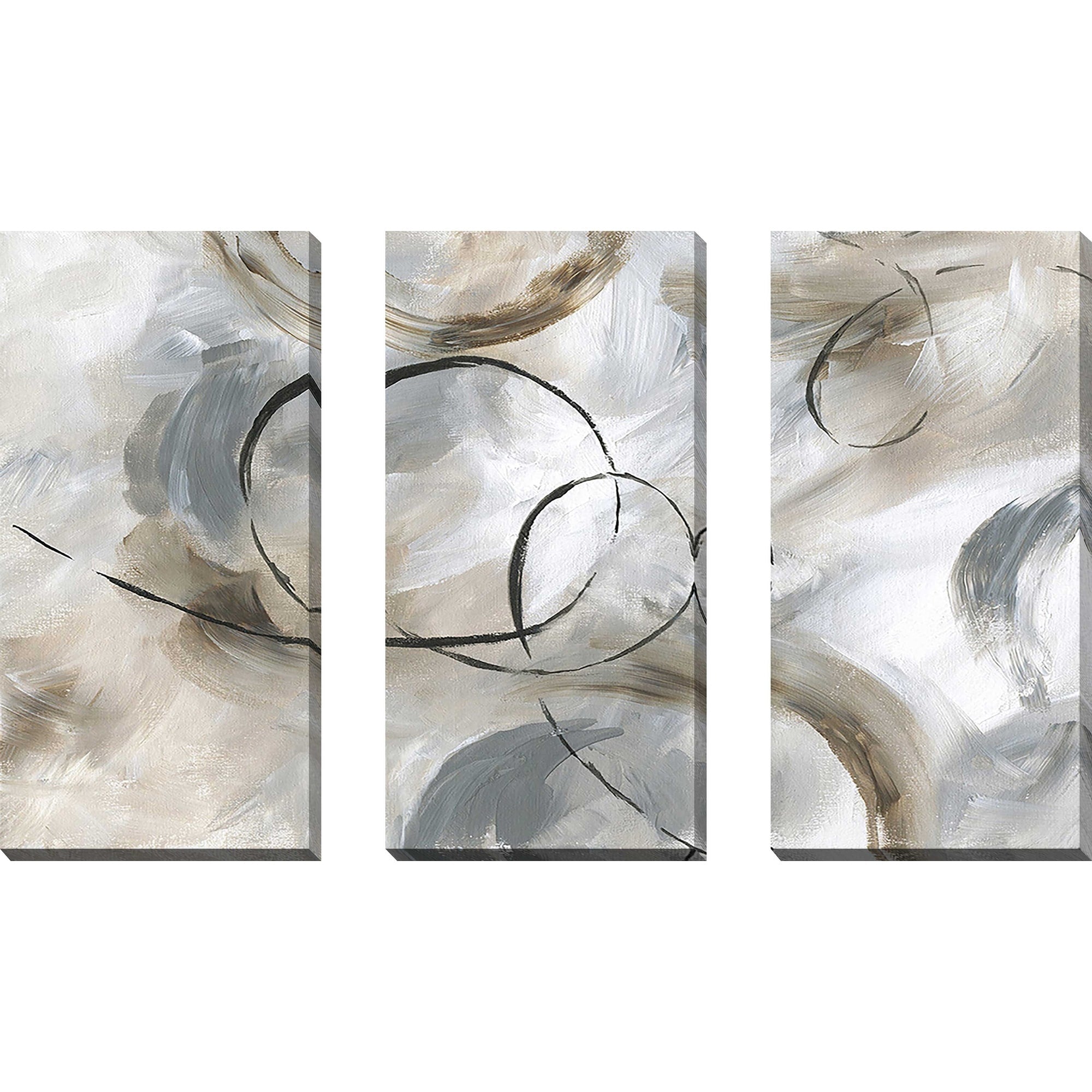 Allegro 3 Piece Canvas Wall Art Set - Modern Abstract Painting for Living Room, Bedroom & Office Decor