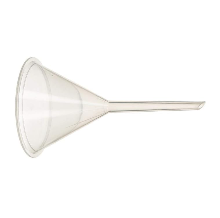 ASW 75mm (3 Inch) Plastic Funnel - Polypropylene Lab Funnel for Chemistry, Home Brewing & DIY Projects - Durable & Chemical Resistant