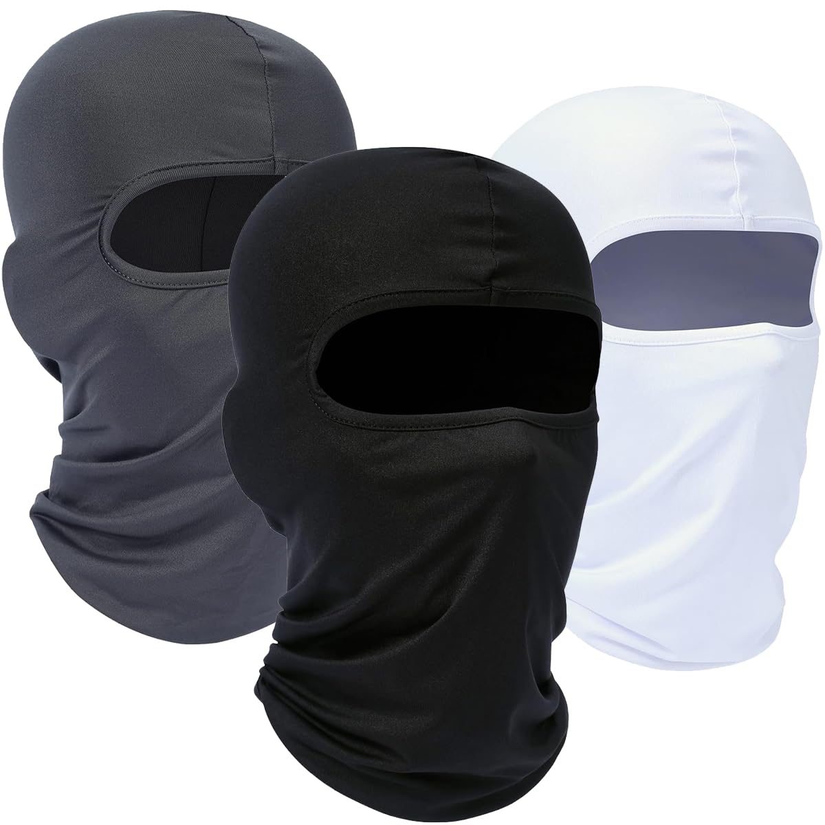 WTACTFUL 3-Pack Men's Balaclava Face Mask - Breathable Ski Mask for Winter Sports, Soft Stretchable Fabric for Comfortable Fit | Ideal for Skiing, Snowboarding, Motorcycling & Outdoor Activities