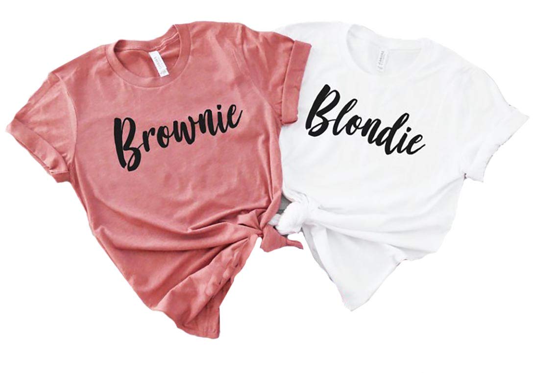 Southern Sisters Best Friend Shirts for Blondes & Brunettes - Blondie or Brownie BFF Matching Tees for Girls' Night Out & Sister Bonding