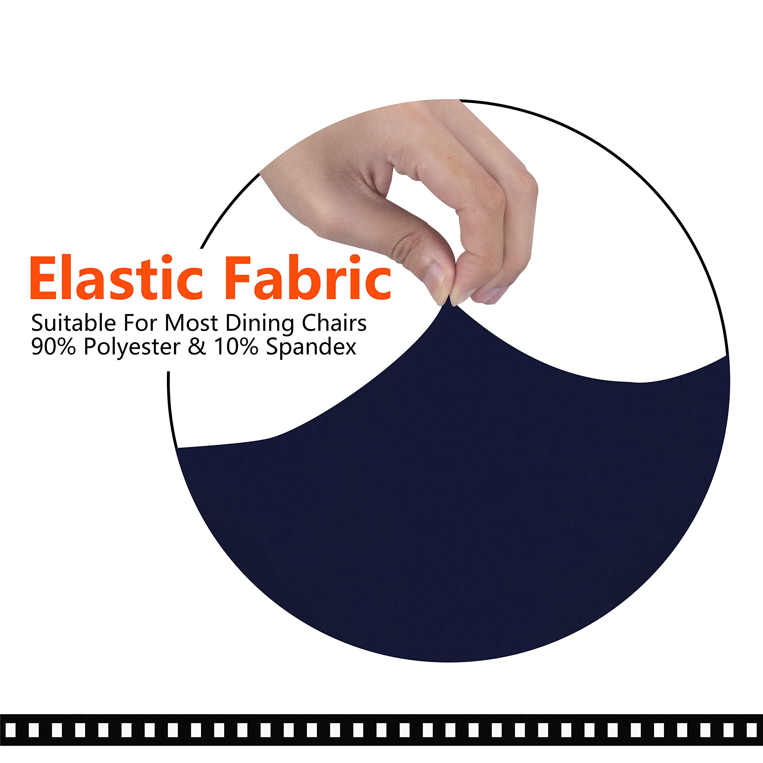 SARAFLORA Washable Office Chair Cover - Medium Size, Navy Blue - Universal Removable Zippered Computer Chair Protector for Desk & Rotating Chairs - Pet-Friendly Seat Cover for Home & Office Use