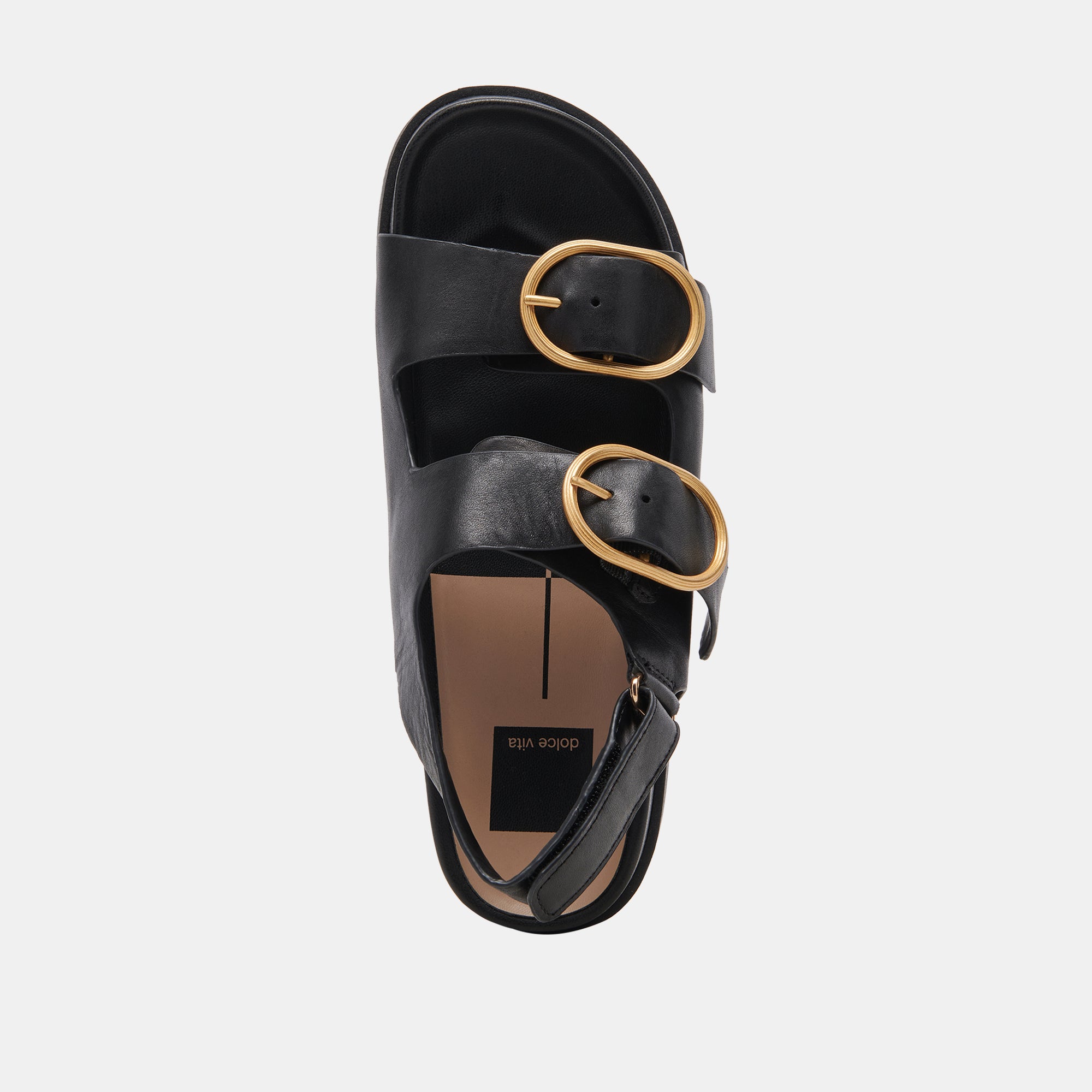 STARLA Women's Black Leather Sandals - Comfortable & Stylish Casual Footwear for Summer, Beach, and Everyday Wear