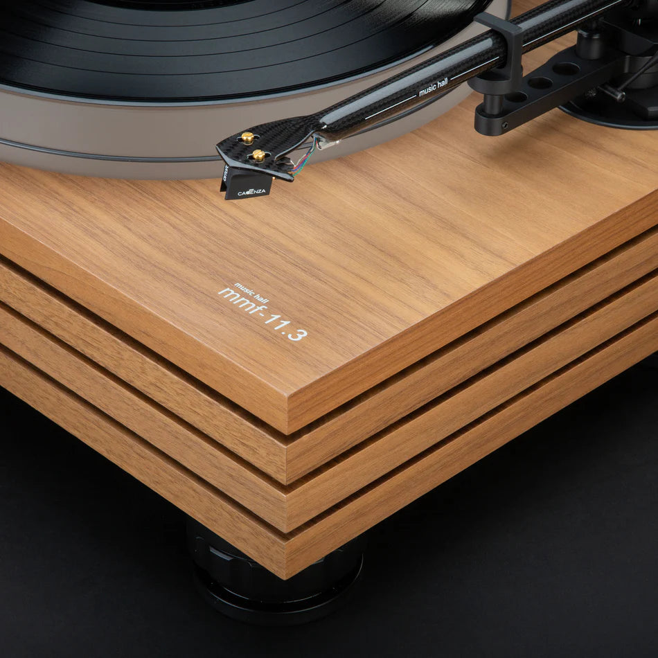 Music Hall MMF 11.3 SE Walnut Turntable - High Fidelity Vinyl Record Player with Belt Drive & Adjustable Tonearm - Perfect for Audiophiles & Home Entertainment Systems