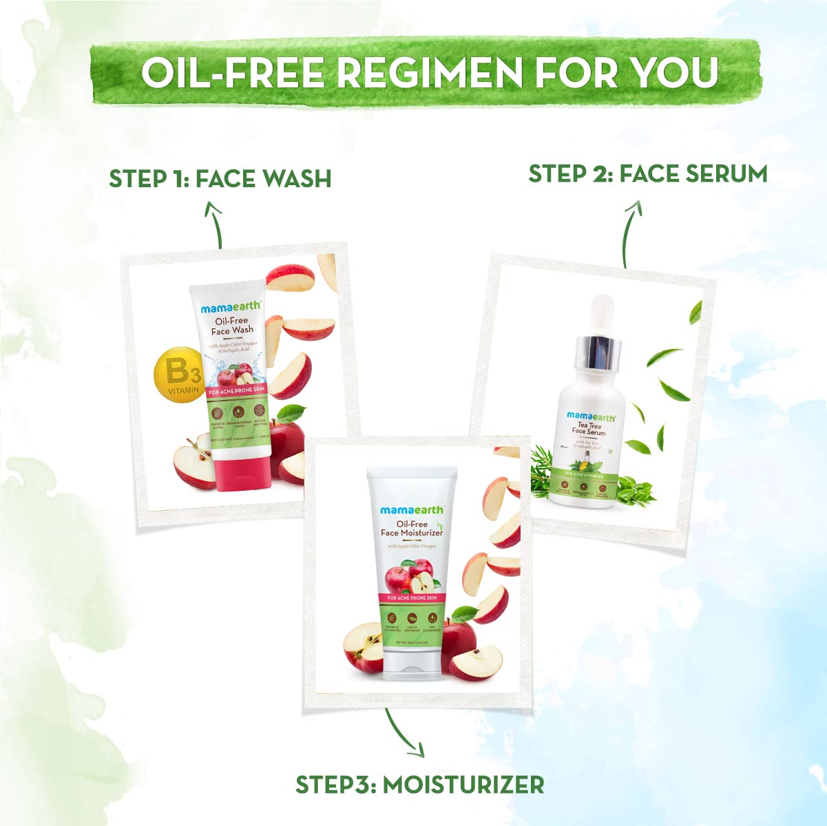 Mamaearth Oil Free Face Wash for Oily & Acne-Prone Skin - Apple Cider Vinegar & Salicylic Acid Cleanser, 100ml | Deep Cleansing, Pore Minimizing | Perfect for Daily Skincare Routine