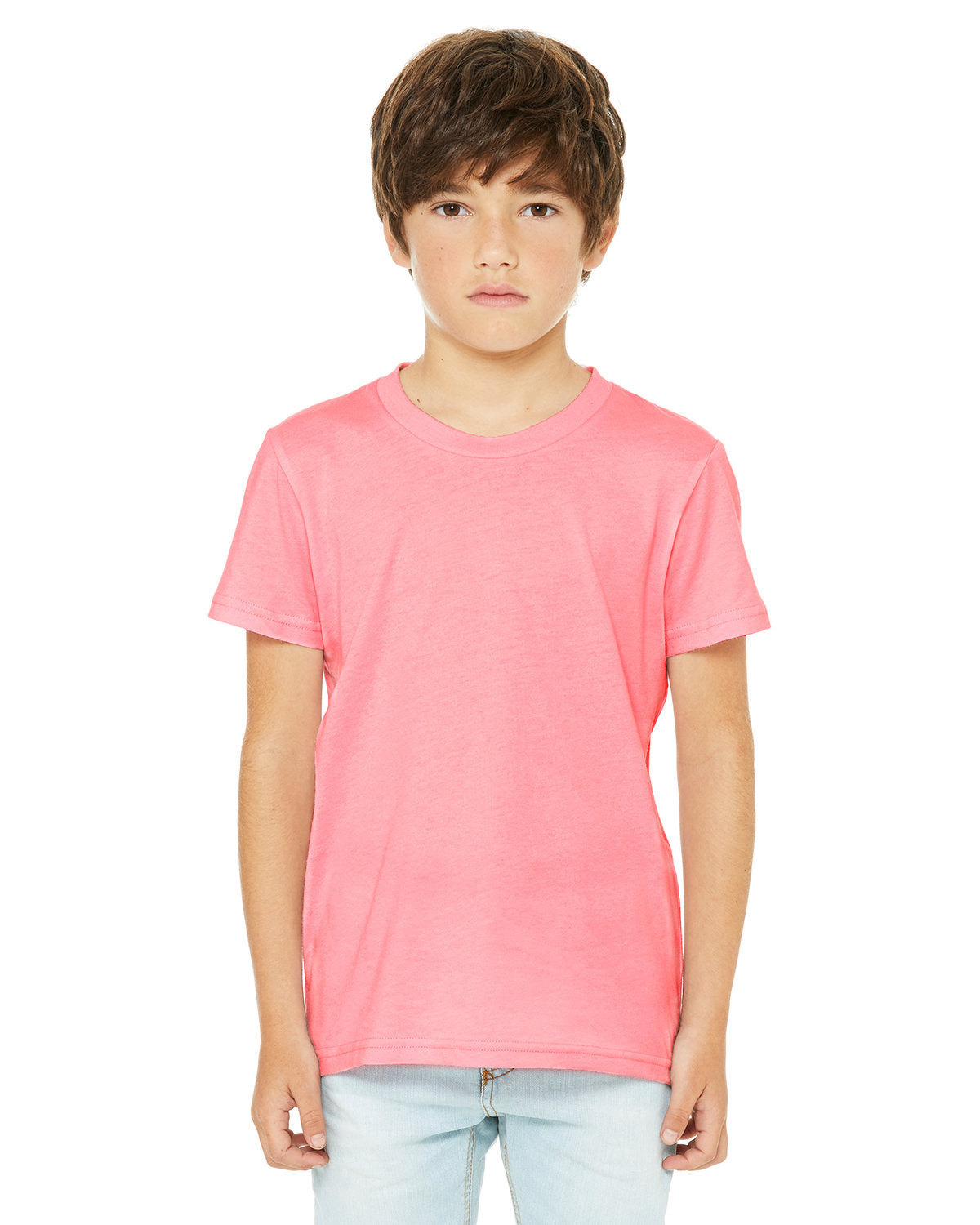 Bella + Canvas 3001Y Youth Short Sleeve T-Shirt - Soft Cotton Jersey Tee for Boys & Girls - Perfect for School, Sports & Everyday Wear