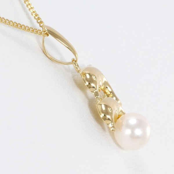 18K Yellow Gold Pearl Necklace for Women - Elegant Luxury Jewelry Gift for Brides, Anniversary & Special Occasions
