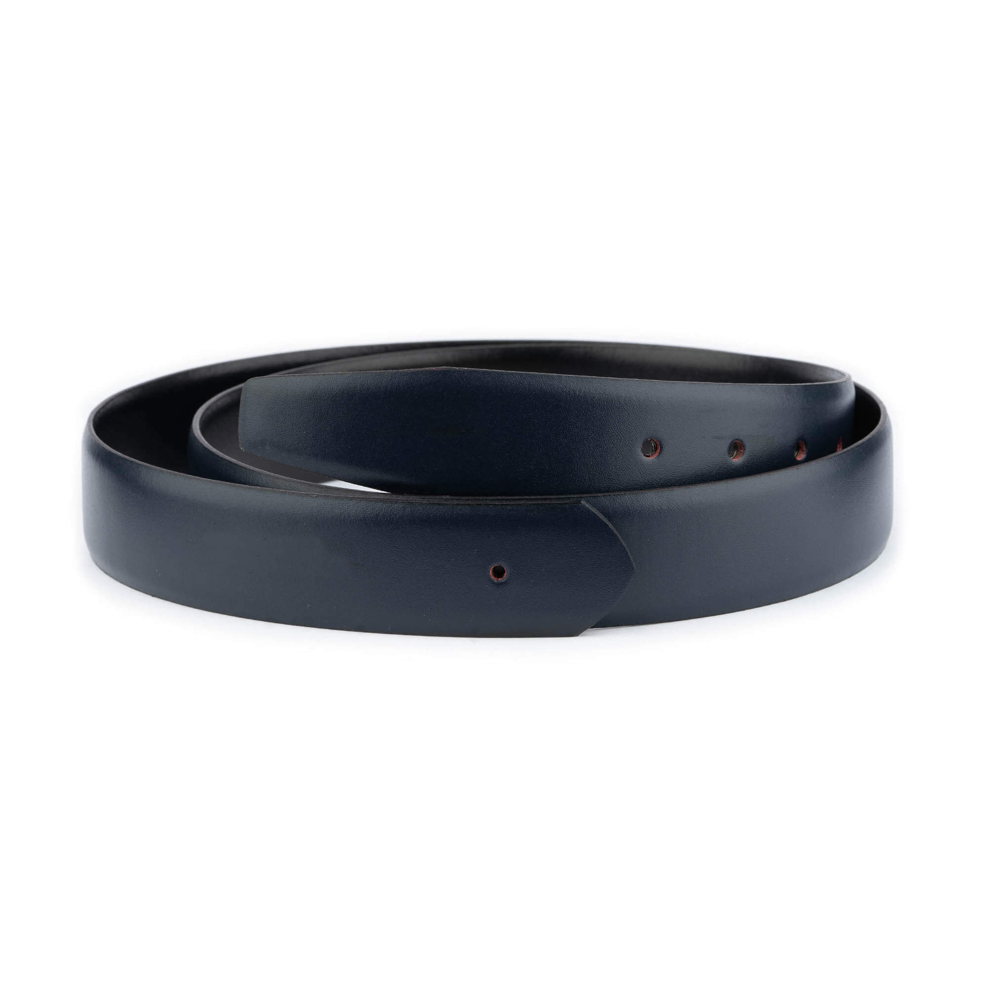 Men's Reversible Leather Belt Strap - Blue & Black Genuine Leather Replacement Strap for Dunhill Buckles | Perfect for Business, Casual & Formal Wear