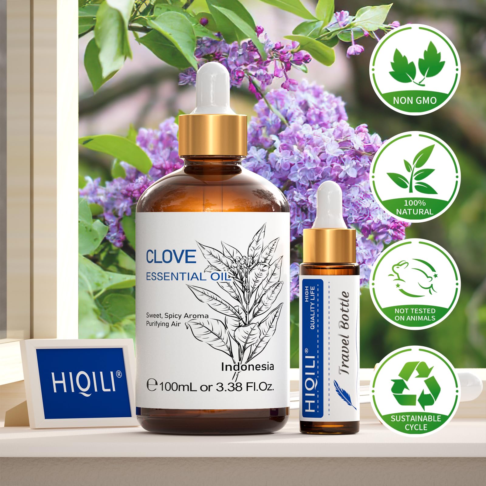 100% Pure Natural Clove Oil for Teeth & Gums Relief - 100ml (3.38 Fl Oz) Dental Pain Spray - Aromatherapy Essential Oil for Toothache, Oral Care & Relaxation - Perfect for Home Remedies & Spa Treatments