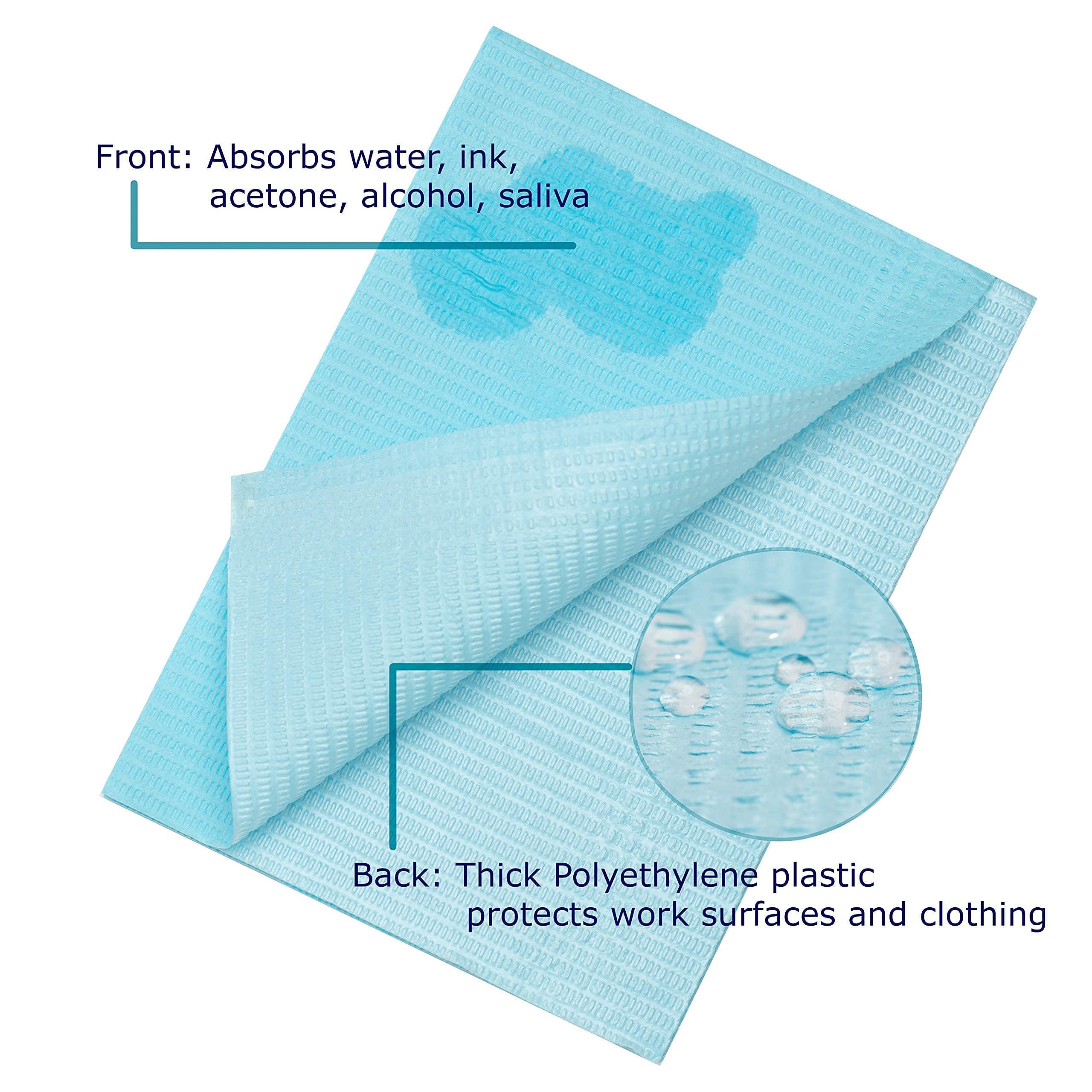 Disposable Rainbow Dental Bibs - 3-Ply Soft Fluid-Resistant Bibs (400 Pack) | 13