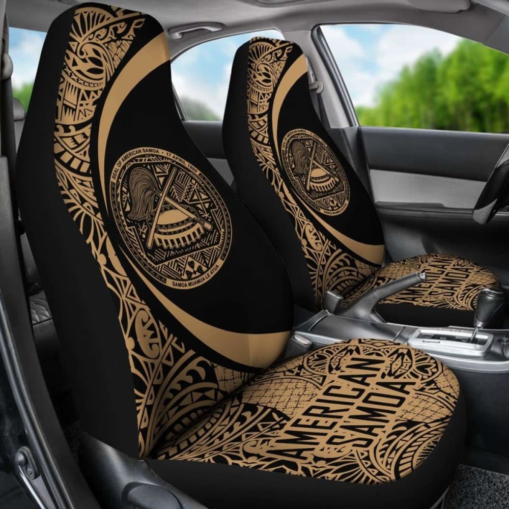 Premium American Samoa Car Seat Covers - Breathable Circle Design (Model 105905) for Cars, SUVs & Trucks | Comfort & Style for Daily Commute, Road Trips & Family Travel