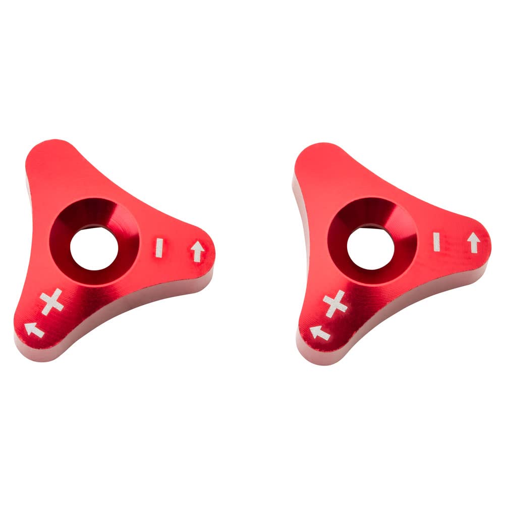 Tusk Billet WP Fork Adjuster Knobs - Red Anodized Aluminum Motorcycle Suspension Parts for Off-Road & Dirt Bikes - Perfect for Trail Riding & Motocross Racing